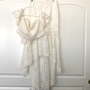 White, two piece dress/set